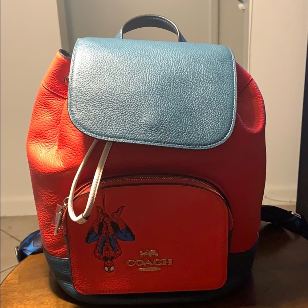 Coach backpack marble character spider man